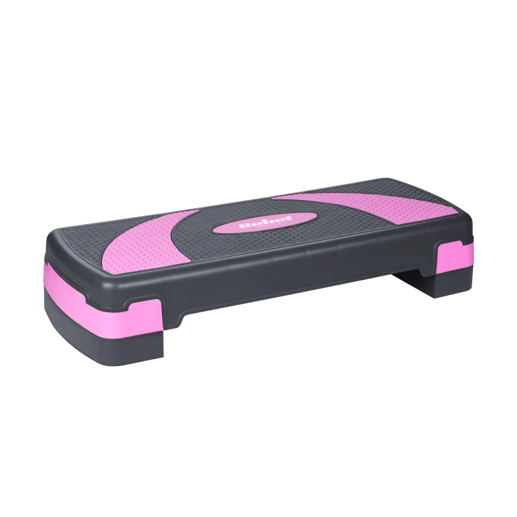 Step do aerobiku i ćwiczeń fitness, 3 stopnie, 78cm, szaro-fioletowy, REBEL ACTIVE RBA-3225-PU
