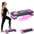 Step do aerobiku i ćwiczeń fitness, 3 stopnie, 78cm, szaro-fioletowy, REBEL ACTIVE RBA-3225-PU