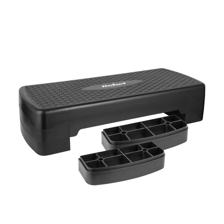 Step do aerobiku i ćwiczeń fitness, 3 stopnie, 68cm, czarny, REBEL ACTIVE RBA-3227-BK