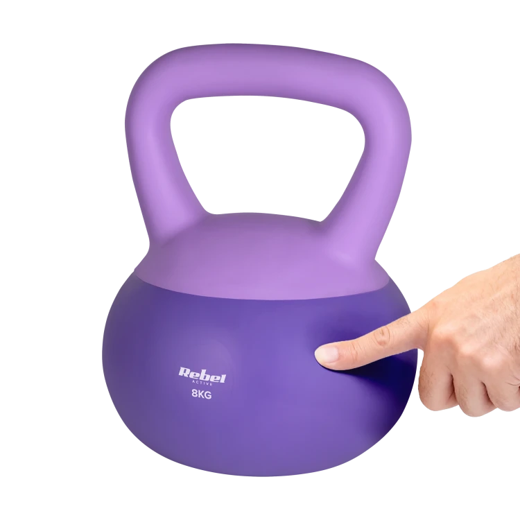 Soft Kettlebell miękki winylowy 8kg  REBEL ACTIVE RBA-2333-08