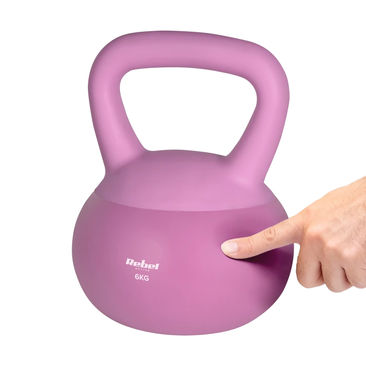 Soft Kettlebell miękki winylowy 6kg  REBEL ACTIVE RBA-2333-06