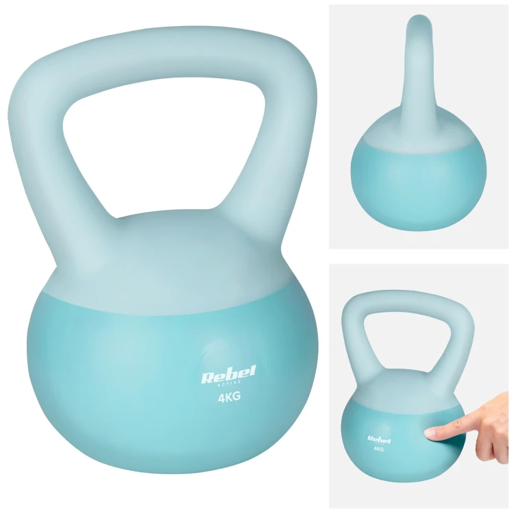 Soft Kettlebell miękki winylowy 4kg  REBEL ACTIVE RBA-2333-04