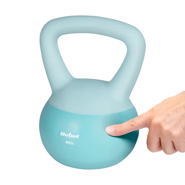 Soft Kettlebell miękki winylowy 4kg  REBEL ACTIVE RBA-2333-04
