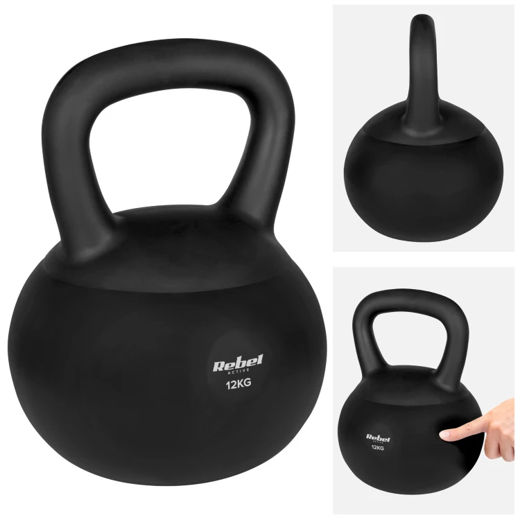 Soft Kettlebell miękki winylowy 12kg  REBEL ACTIVE RBA-2333-12