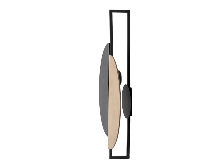Lampa ścienna Kinkiet Industrialny Loft SUNSET NATURAL B 10577 NOWODVORSKI Lighting GX53 x2 okrąg drewniany nowoczesna oprawa oświetleniowa metal drewno sklejka Inspiracje Premium