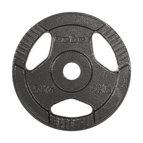 Obciążenie żeliwne zestaw 4x5kg, otwór 31mm, talerz z uchwytami, REBEL ACTIVE RBA-2134
