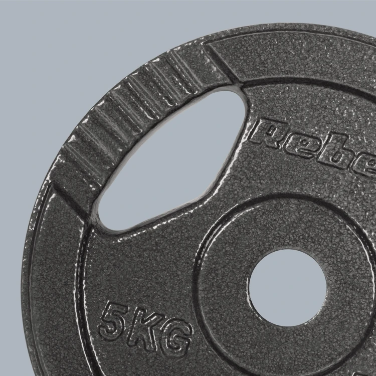 Obciążenie żeliwne zestaw 4x5kg, otwór 31mm, talerz z uchwytami, REBEL ACTIVE RBA-2134