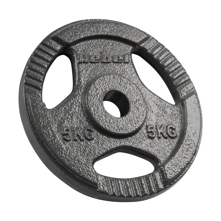 Obciążenie żeliwne zestaw 4x5kg, otwór 31mm, talerz z uchwytami, REBEL ACTIVE RBA-2134