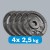 Obciążenie żeliwne zestaw 4x2.5kg, otwór 31mm, talerz z uchwytami, REBEL ACTIVE RBA-2133