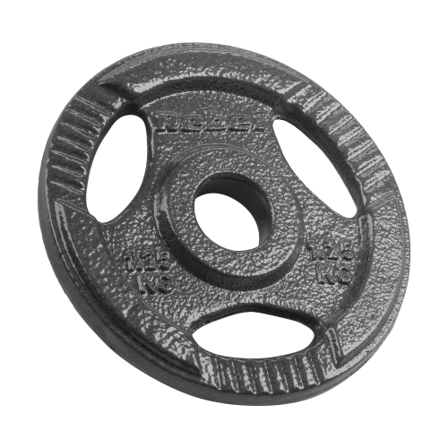 Obciążenie żeliwne zestaw 4x1.25kg, otwór 31mm, talerz z uchwytami, REBEL ACTIVE RBA-2132