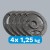 Obciążenie żeliwne zestaw 4x1.25kg, otwór 31mm, talerz z uchwytami, REBEL ACTIVE RBA-2132