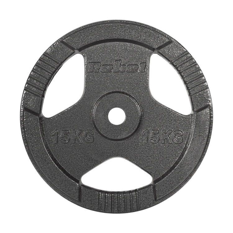 Obciążenie żeliwne zestaw 2x15kg, otwór 31mm, talerz z uchwytami, REBEL ACTIVE RBA-2136