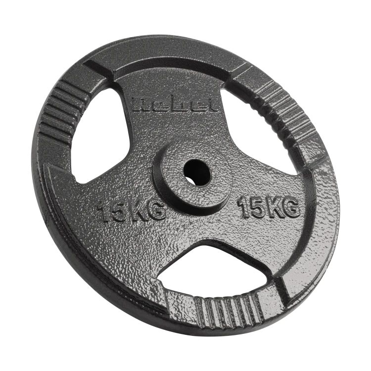 Obciążenie żeliwne zestaw 2x15kg, otwór 31mm, talerz z uchwytami, REBEL ACTIVE RBA-2136