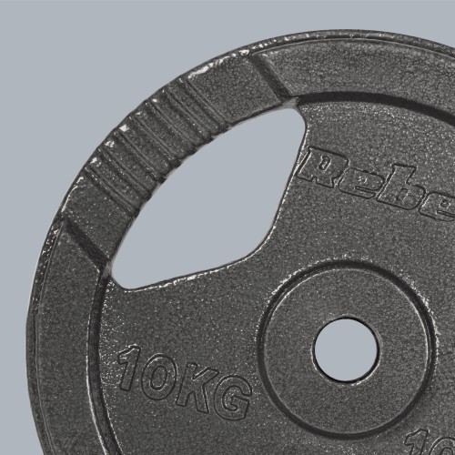Obciążenie żeliwne zestaw 2x10kg, otwór 31mm, talerz z uchwytami, REBEL ACTIVE RBA-2135