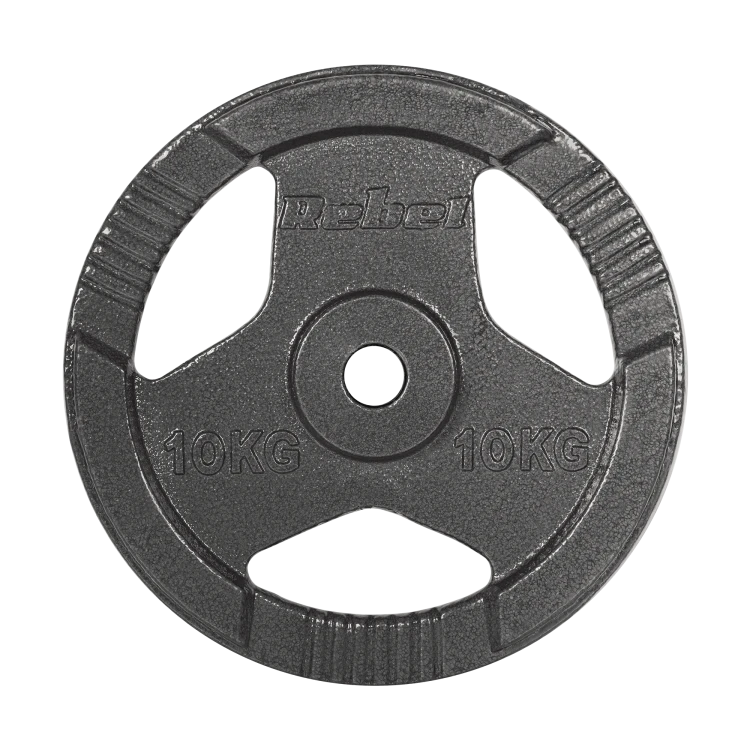 Obciążenie żeliwne zestaw 2x10kg, otwór 31mm, talerz z uchwytami, REBEL ACTIVE RBA-2135