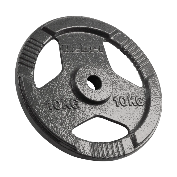 Obciążenie żeliwne zestaw 2x10kg, otwór 31mm, talerz z uchwytami, REBEL ACTIVE RBA-2135