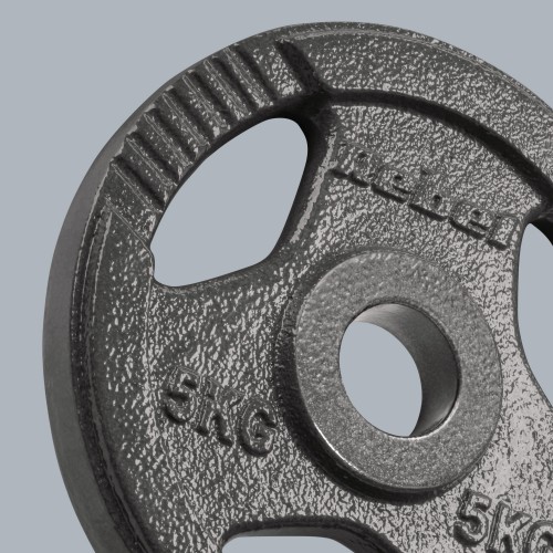 Obciążenie żeliwne olimpijskie zestaw 4x5kg, otwór 51mm, talerz z uchwytami, REBEL ACTIVE RBA-2143-05