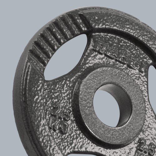 Obciążenie żeliwne olimpijskie zestaw 4x2.5kg, otwór 51mm, talerz z uchwytami, REBEL ACTIVE RBA-2143-02.5