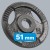 Obciążenie żeliwne olimpijskie zestaw 4x2.5kg, otwór 51mm, talerz z uchwytami, REBEL ACTIVE RBA-2143-02.5