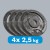 Obciążenie żeliwne olimpijskie zestaw 4x2.5kg, otwór 51mm, talerz z uchwytami, REBEL ACTIVE RBA-2143-02.5