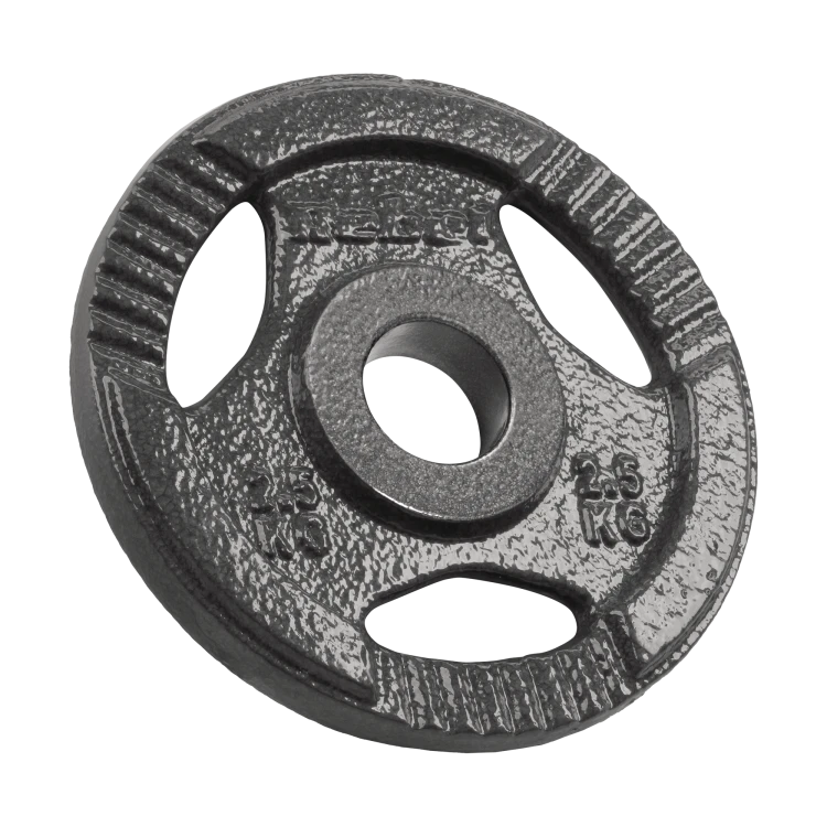 Obciążenie żeliwne olimpijskie zestaw 4x2.5kg, otwór 51mm, talerz z uchwytami, REBEL ACTIVE RBA-2143-02.5