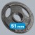 Obciążenie żeliwne olimpijskie zestaw 4x1.25kg, otwór 51mm, talerz z uchwytami, REBEL ACTIVE RBA-2143-01.25