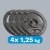 Obciążenie żeliwne olimpijskie zestaw 4x1.25kg, otwór 51mm, talerz z uchwytami, REBEL ACTIVE RBA-2143-01.25