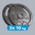 Obciążenie żeliwne olimpijskie zestaw 2x10kg, otwór 51mm, talerz z uchwytami, REBEL ACTIVE RBA-2143-10