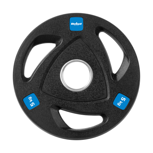 Obciążenie żeliwne olimpijskie gumowane zestaw 4x5kg, otwór 51mm, REBEL ACTIVE RBA-2109
