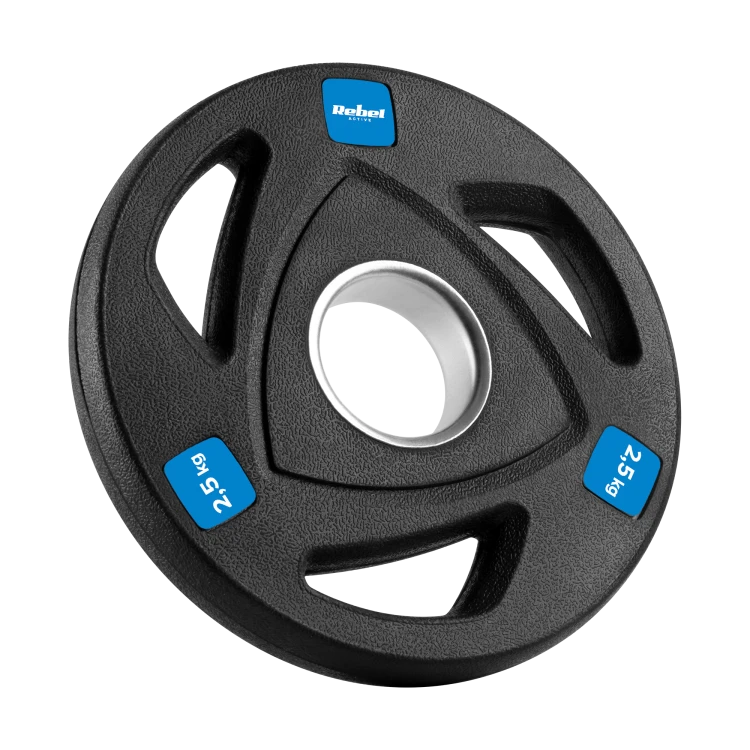 Obciążenie żeliwne olimpijskie gumowane zestaw 4x2.5kg, otwór 51mm, REBEL ACTIVE RBA-2108