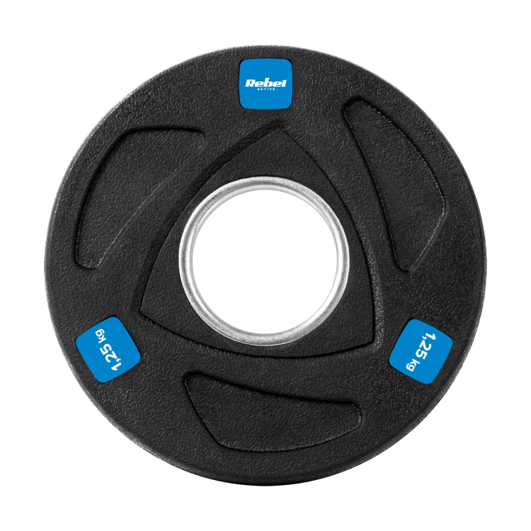 Obciążenie żeliwne olimpijskie gumowane zestaw 4x1.25kg, otwór 51mm, REBEL ACTIVE RBA-2107