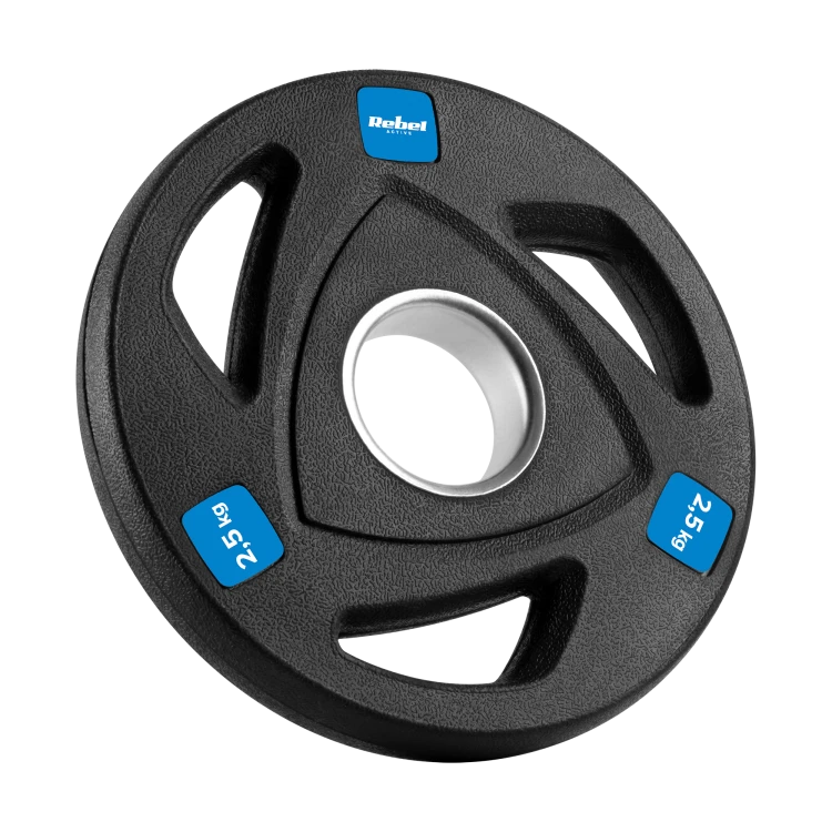 Obciążenie żeliwne olimpijskie gumowane zestaw 30kg ( 8x1.25kg + 4x2.5kg + 2x5kg ), otwór 51mm, REBEL ACTIVE RBA-2113