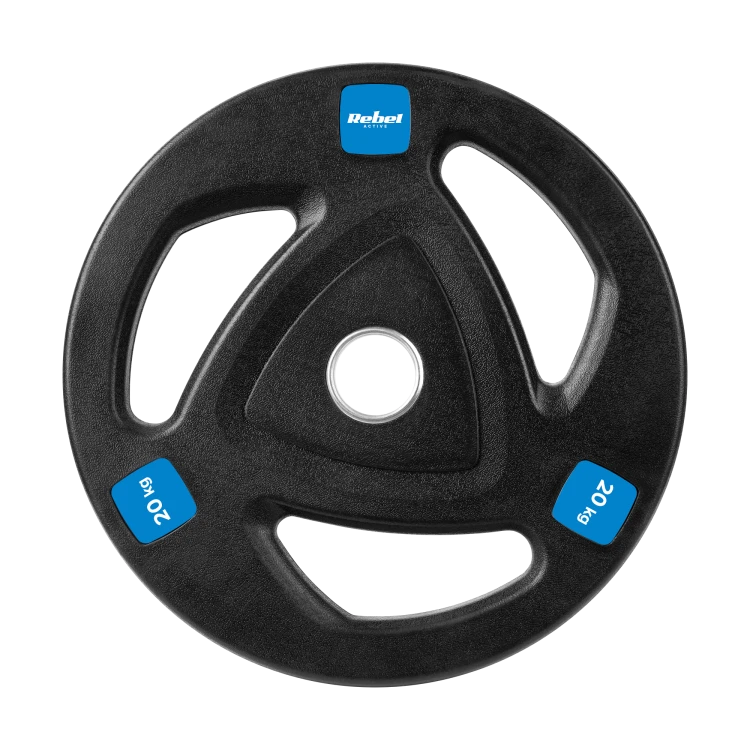 Obciążenie żeliwne olimpijskie gumowane zestaw 2x20kg, otwór 51mm, REBEL ACTIVE RBA-2112