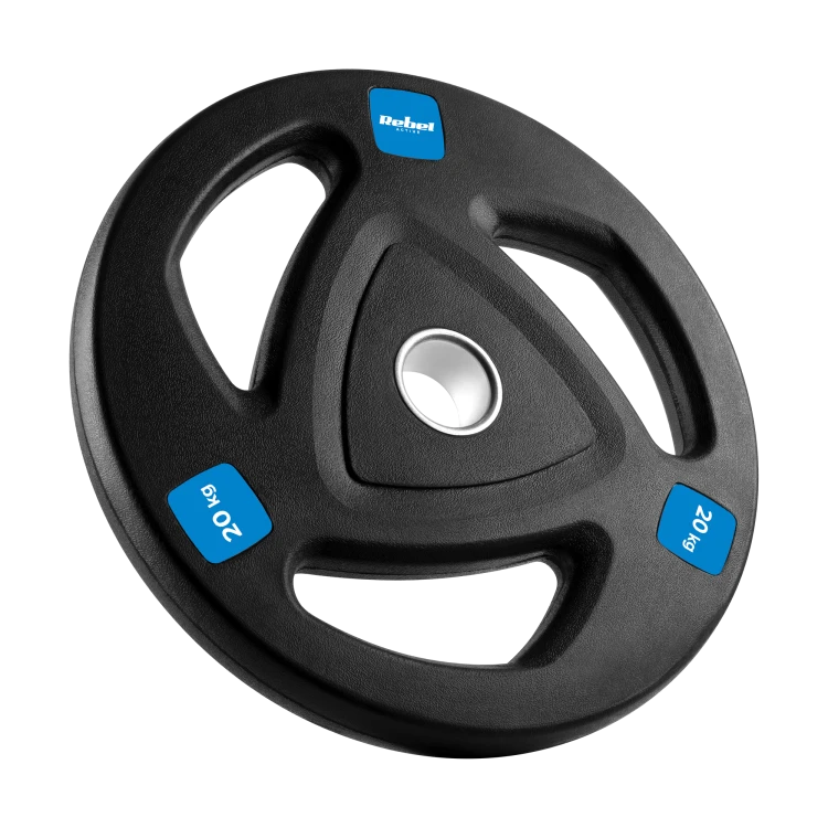 Obciążenie żeliwne olimpijskie gumowane zestaw 2x20kg, otwór 51mm, REBEL ACTIVE RBA-2112