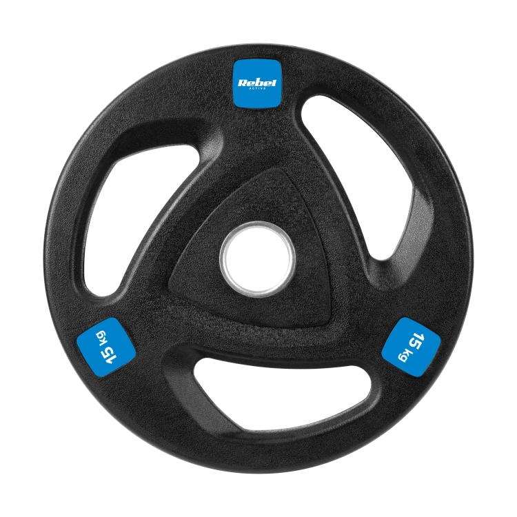 Obciążenie żeliwne olimpijskie gumowane zestaw 2x15kg, otwór 51mm, REBEL ACTIVE RBA-2111