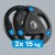Obciążenie żeliwne olimpijskie gumowane zestaw 2x15kg, otwór 51mm, REBEL ACTIVE RBA-2111