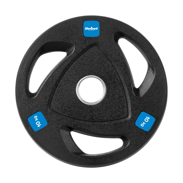 Obciążenie żeliwne olimpijskie gumowane zestaw 2x10kg, otwór 51mm, REBEL ACTIVE RBA-2110