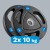 Obciążenie żeliwne olimpijskie gumowane zestaw 2x10kg, otwór 51mm, REBEL ACTIVE RBA-2110