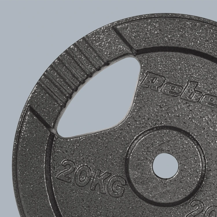 Obciążenie żeliwne 20kg, otwór 31mm, talerz z uchwytami, REBEL ACTIVE RBA-2137