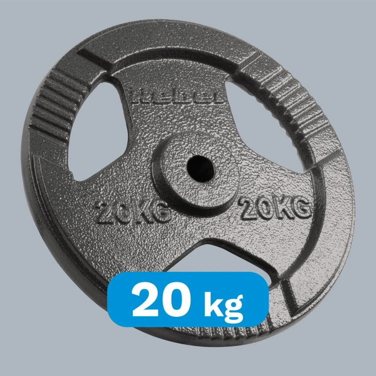 Obciążenie żeliwne 20kg, otwór 31mm, talerz z uchwytami, REBEL ACTIVE RBA-2137
