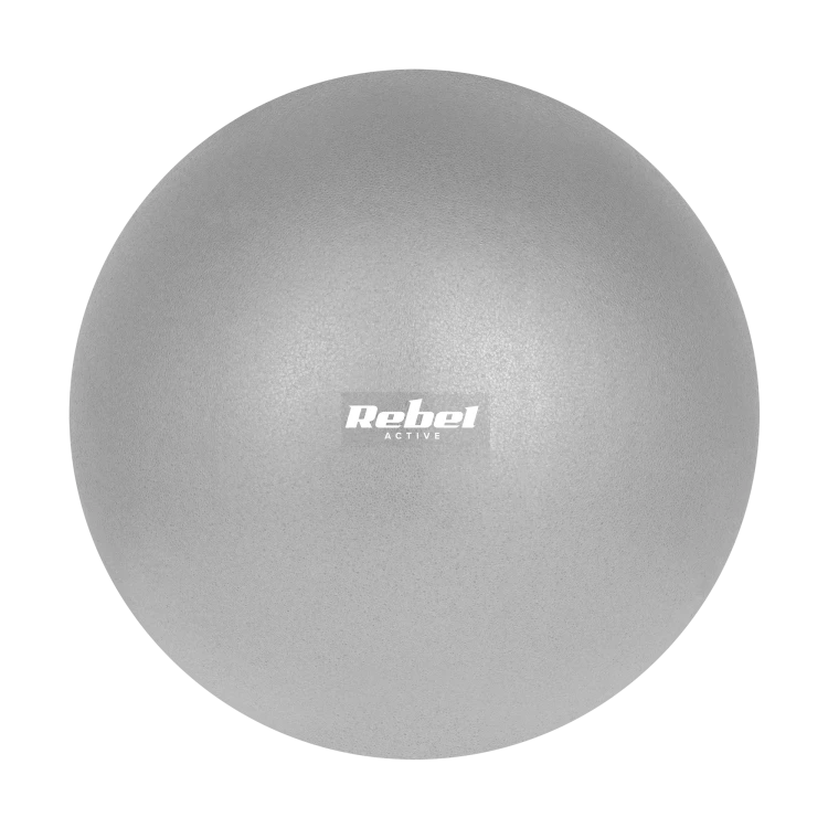Mini piłka gimnastyczna do pilates rehabilitacyjna 25cm, kolor szary, REBEL ACTIVE RBA-3103-GY