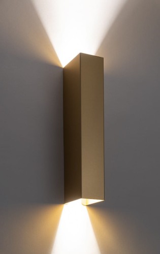 Lampa ścienna Kinkiet Industrialna MALMO GOLD 10457 NOWODVORSKI Lighting 2x GU10 Loft nowoczesna oprawa oświetleniowa Premium złota złoty dwustronna góra-dół Inspiracje Premium