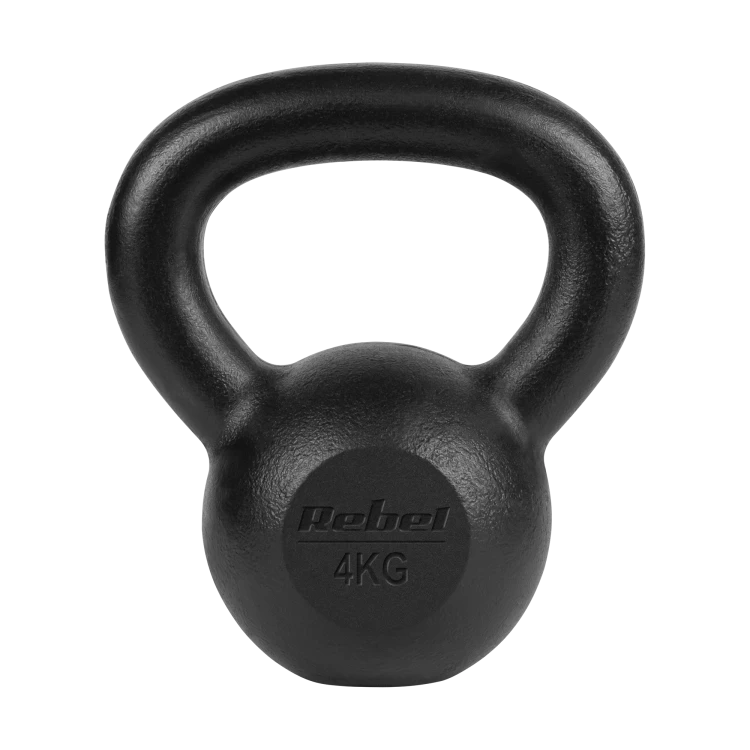 Kettlebell żeliwny 4kg, REBEL ACTIVE RBA-2323-04