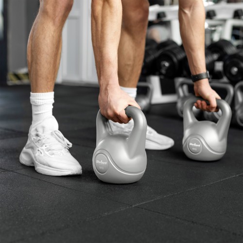 Kettlebell bitumiczny 14 kg szary  REBEL ACTIVE RBA-2322G-14