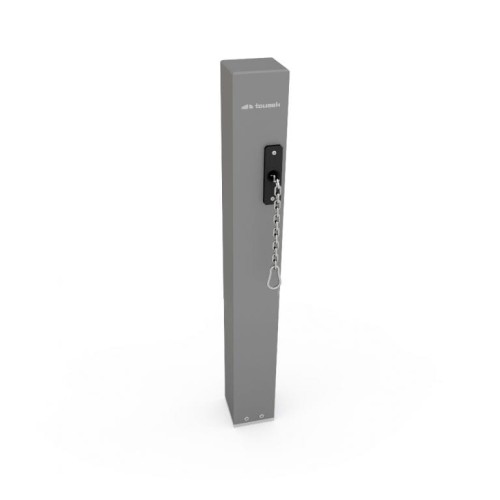 Słupek pasywny do zapory łańcuchowej do parkingu Tousek LIFT X2 11590170 maksymalnie 10m łańcucha LIFT-X2 X-2 aluminium alternatywa dla szlabanu zapora parkingowa