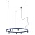 FOURTY ROUND LED XI 12286 Nowodvorski Lighting Lampa sufitowa wisząca granatowa Inspiracje Premium
