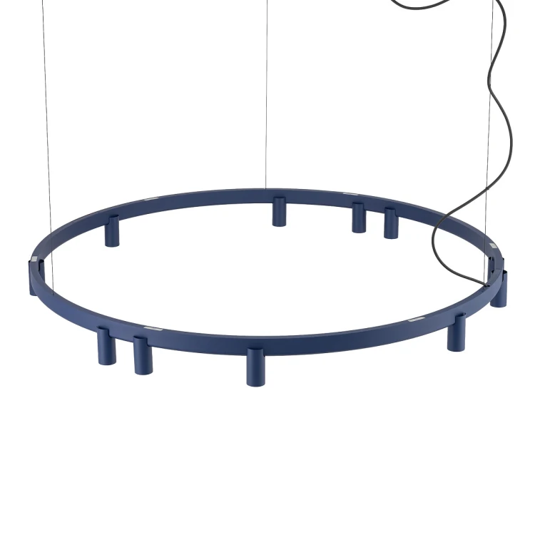 FOURTY ROUND LED XI 12286 Nowodvorski Lighting Lampa sufitowa wisząca granatowa Inspiracje Premium