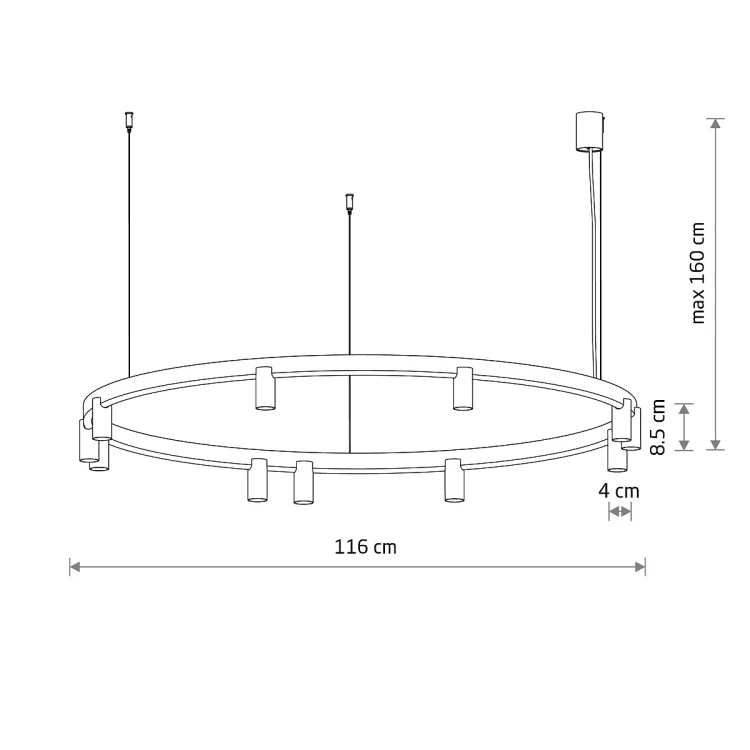 FOURTY ROUND LED XI 12286 Nowodvorski Lighting Lampa sufitowa wisząca granatowa Inspiracje Premium