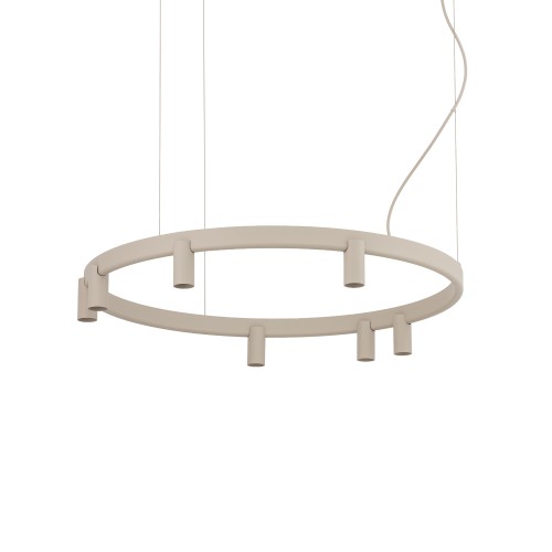 FOURTY ROUND LED VII 12284 Nowodvorski Lighting Lampa sufitowa wisząca Beżowa Inspiracje Premium