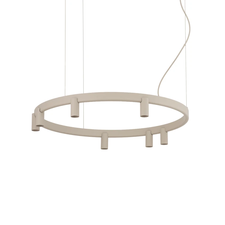 FOURTY ROUND LED VII 12284 Nowodvorski Lighting Lampa sufitowa wisząca Beżowa Inspiracje Premium